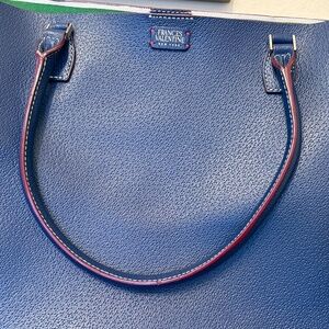 Francis Valentine Royal Blue Pebbled Leather Tote • NWOT • Luxe Structured Carry